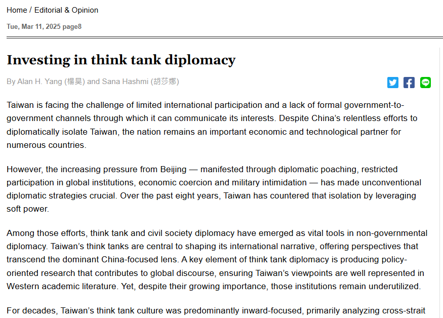 Investing in think tank diplomacy